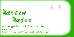 martin majer business card